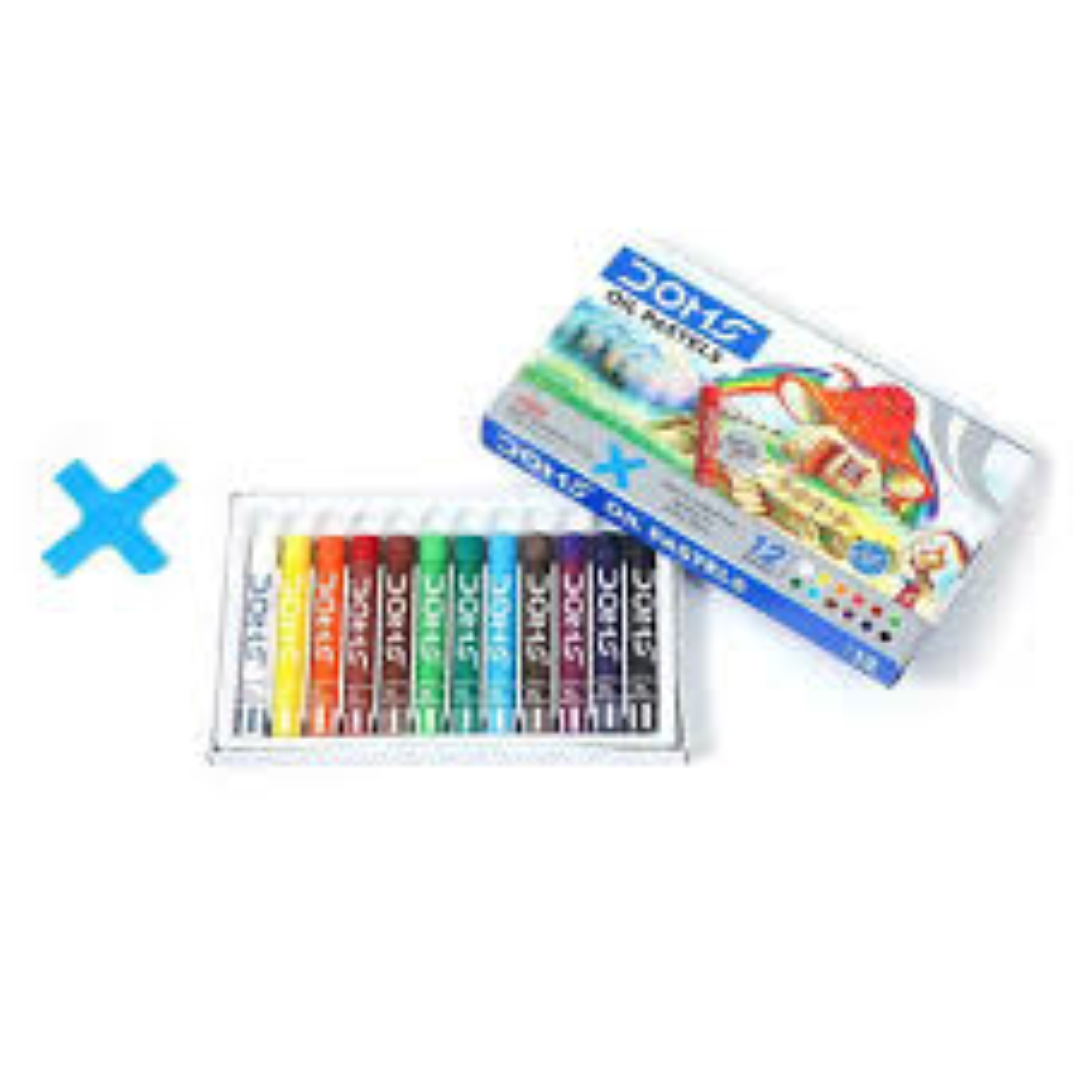 DOMS OIL PASTELS 12 SHADES 23MM